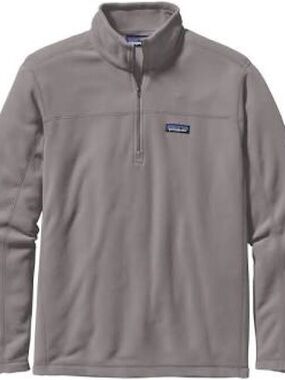 Patagonia Light Gray Half-Zip Fleece Pullover XL